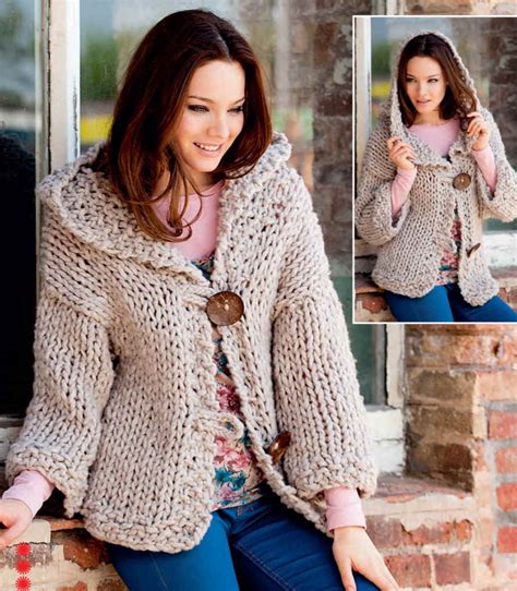 free chunky cardigan knitting pattern.